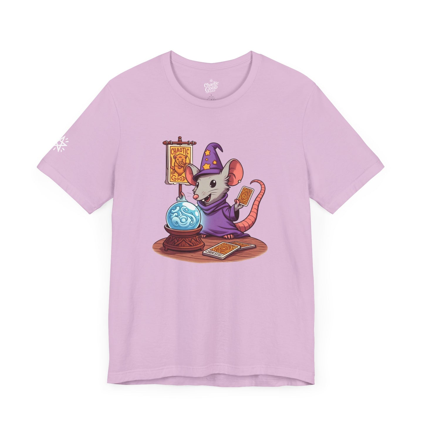 Chaotic Good Wizard Rat Short Sleeve Tee – Fortune Favors the Bold