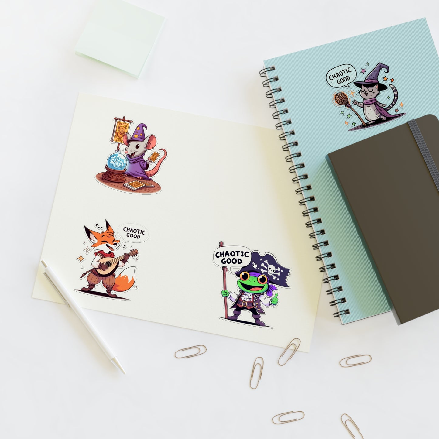 Chaotic Good Guild Sticker Sheet β Stickers for the Mischievous and Magical