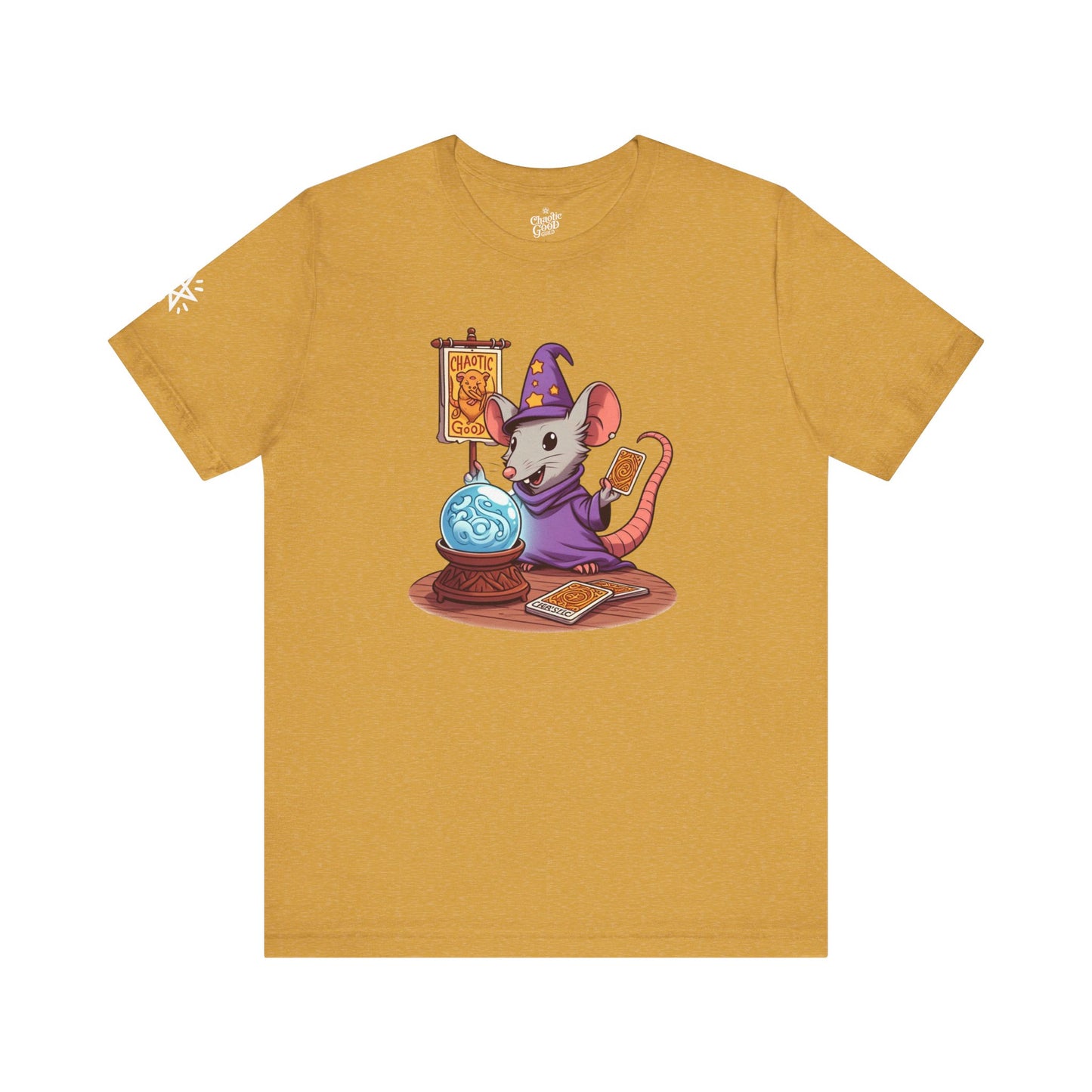 Chaotic Good Wizard Rat Short Sleeve Tee – Fortune Favors the Bold