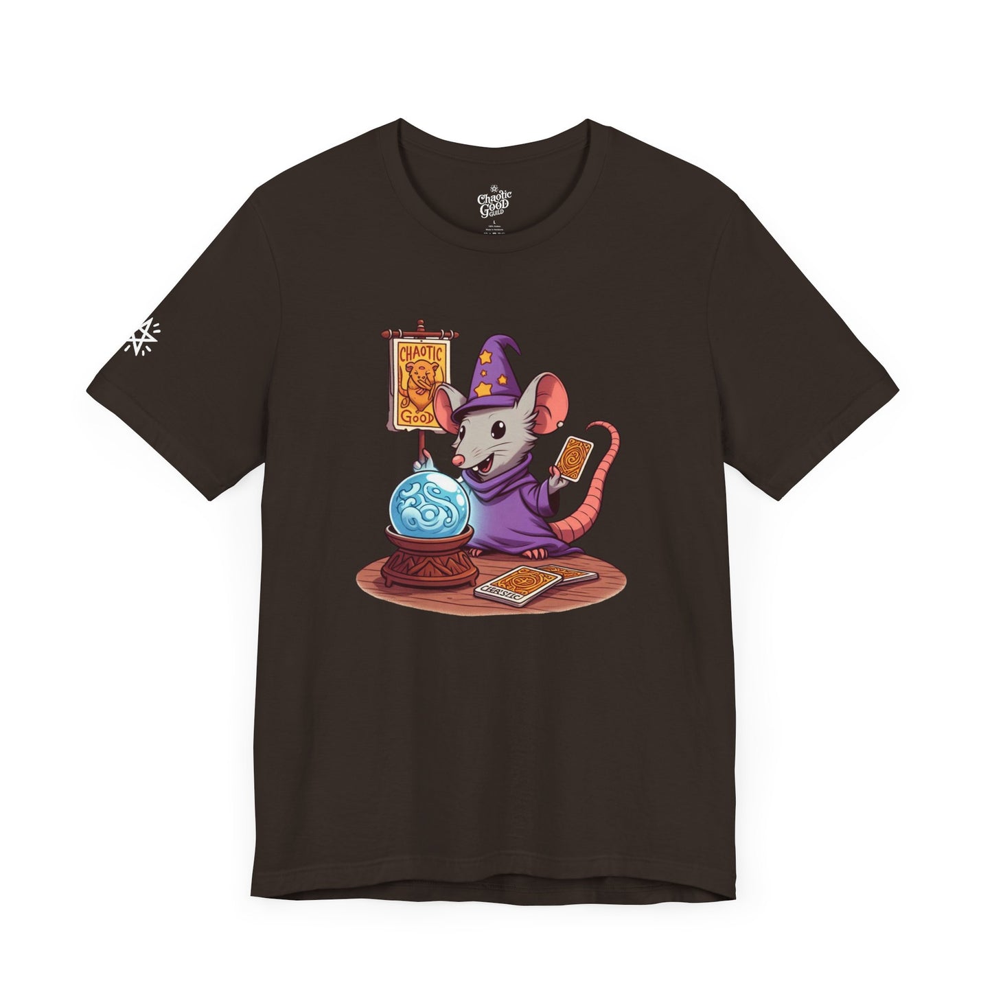 Chaotic Good Wizard Rat Short Sleeve Tee – Fortune Favors the Bold