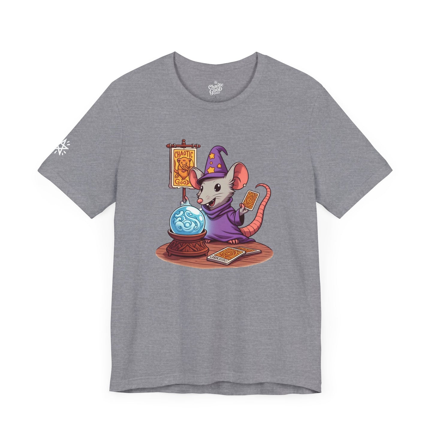 Chaotic Good Wizard Rat Short Sleeve Tee – Fortune Favors the Bold