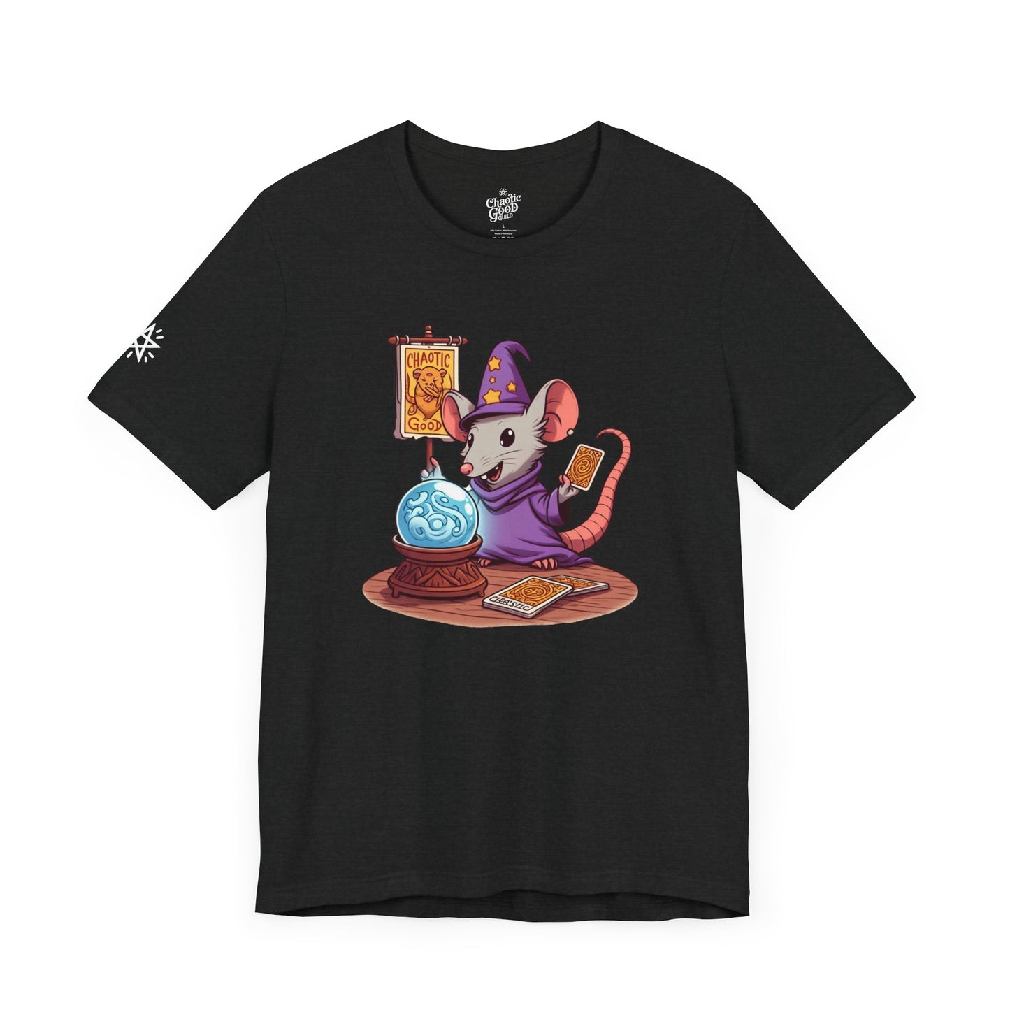Chaotic Good Wizard Rat Short Sleeve Tee – Fortune Favors the Bold