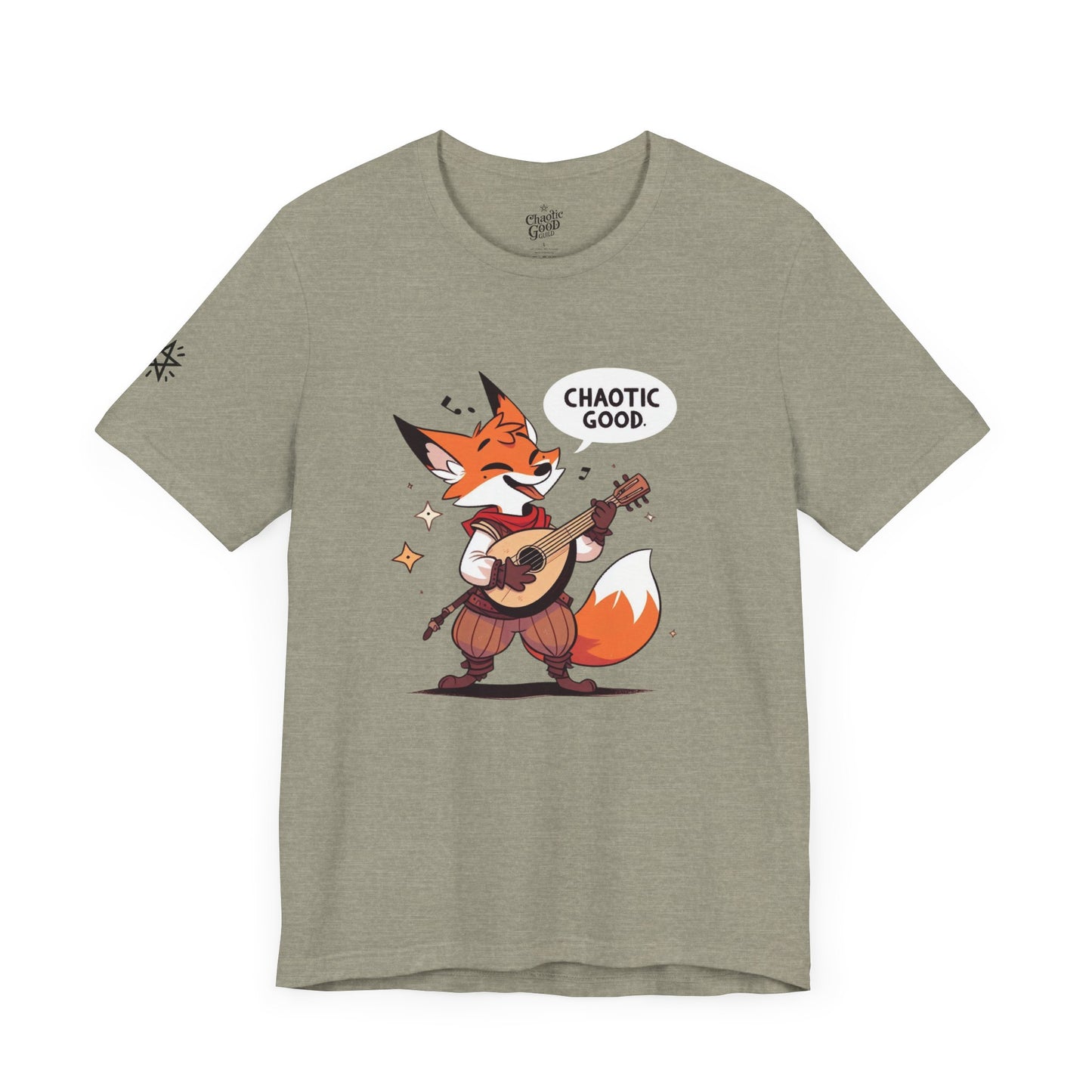 Chaotic Good Bardic Fox Short Sleeve Tee – Tell Your Story