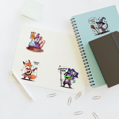 Chaotic Good Guild Sticker Sheet – Stickers for the Mischievous and Magical