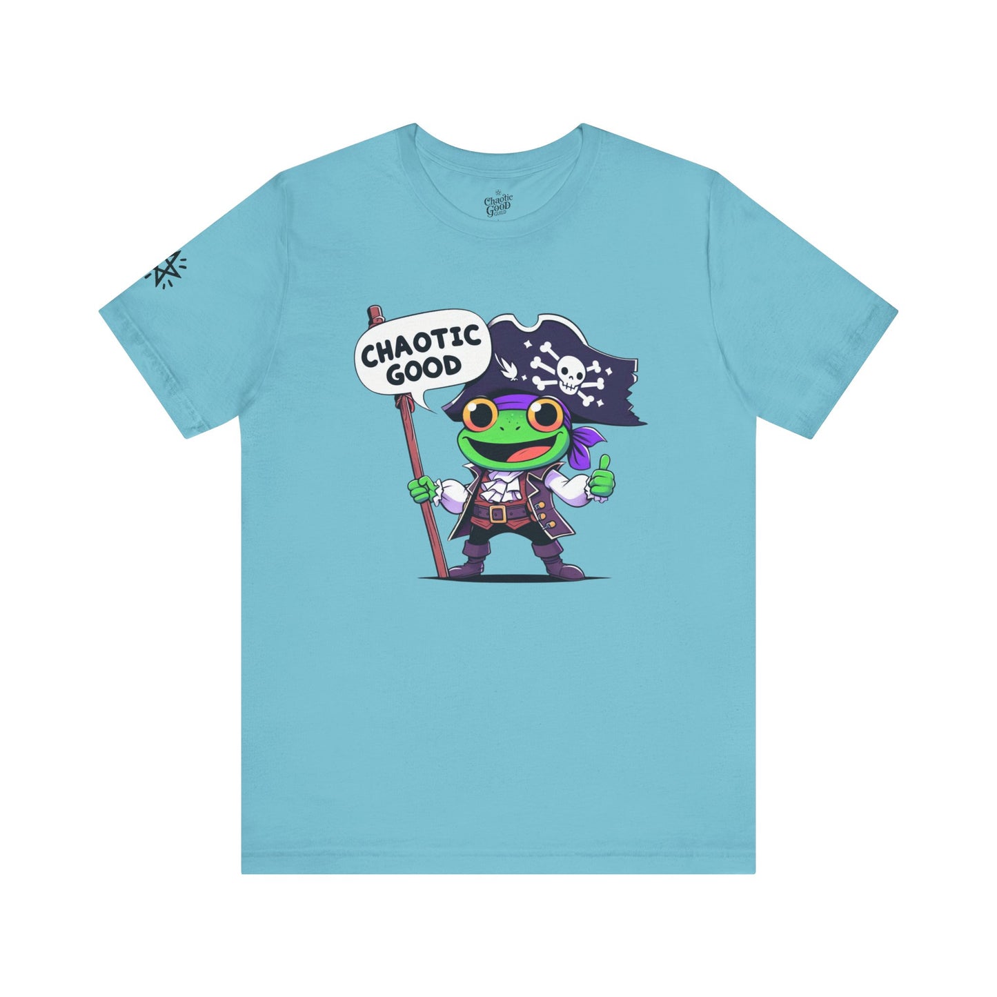 Chaotic Good Pirate Frog Short Sleeve Tee – Sail the Seas of Adventure