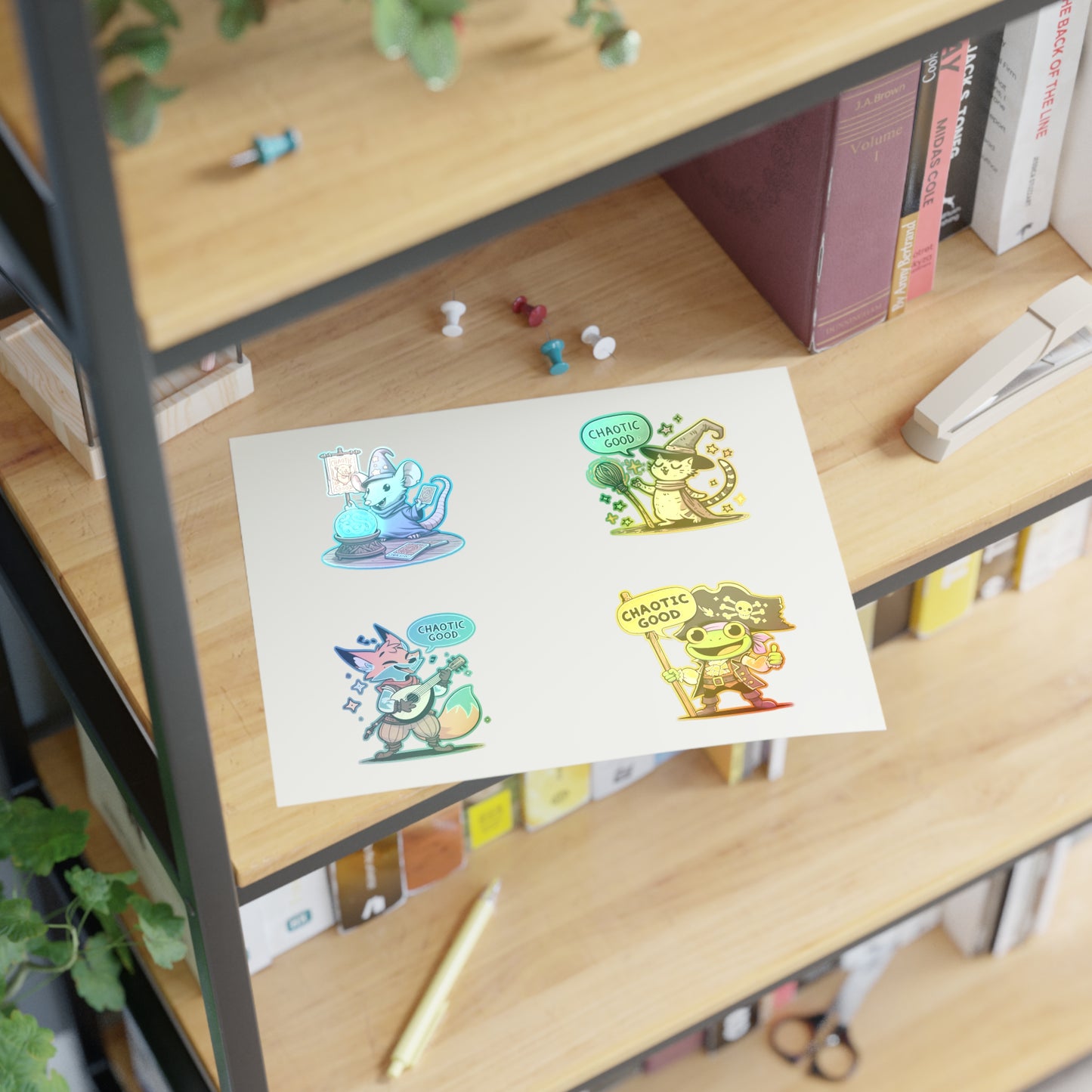 Chaotic Good Guild Sticker Sheet – Stickers for the Mischievous and Magical