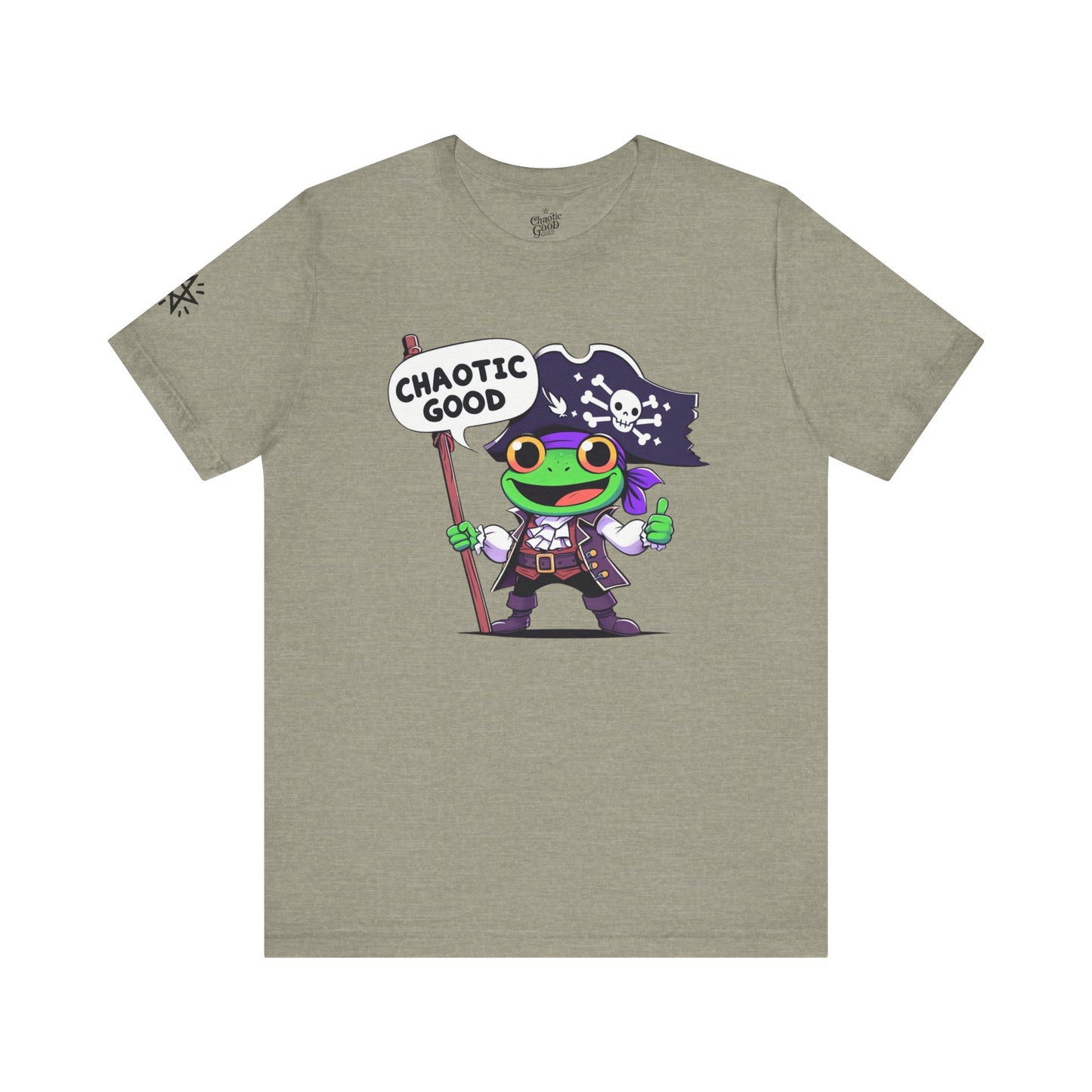Chaotic Good Pirate Frog Short Sleeve Tee – Sail the Seas of Adventure