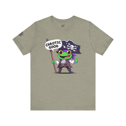 Chaotic Good Pirate Frog Short Sleeve Tee – Sail the Seas of Adventure