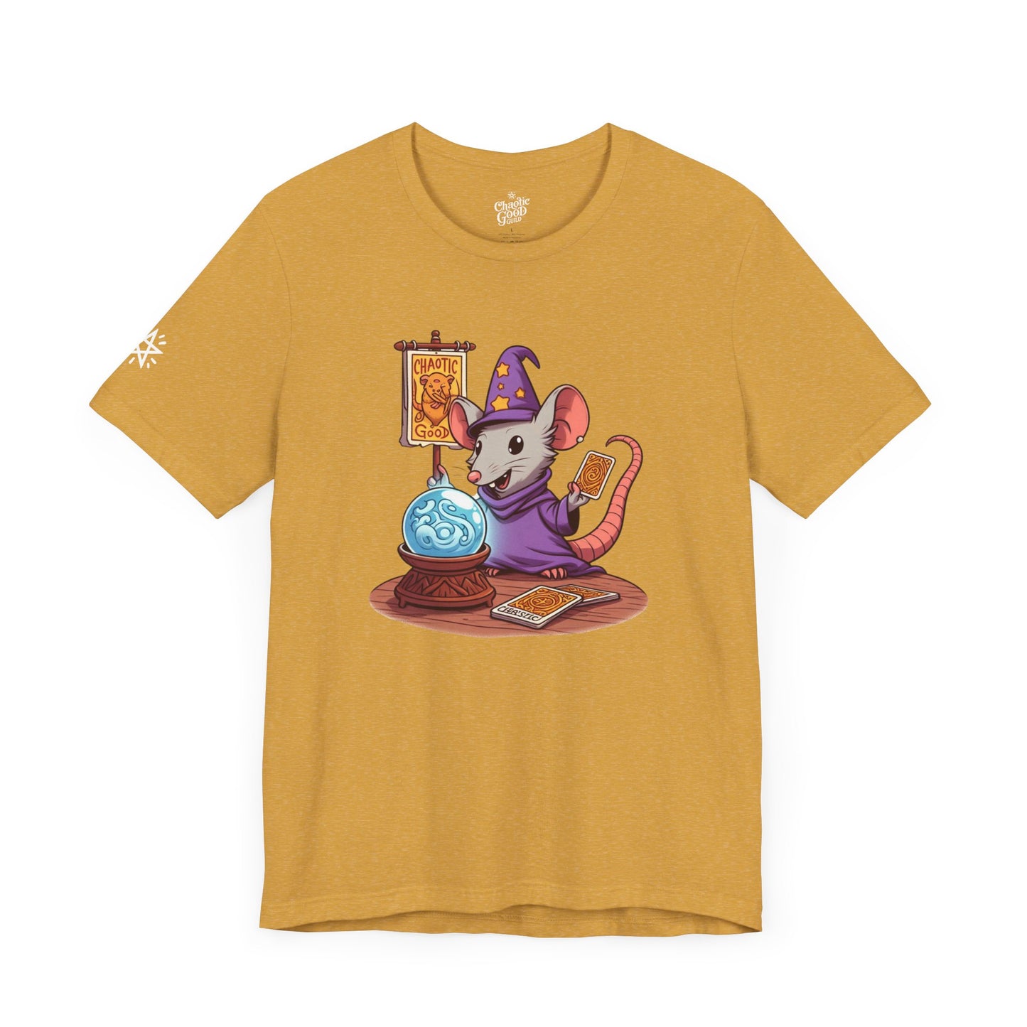 Chaotic Good Wizard Rat Short Sleeve Tee – Fortune Favors the Bold