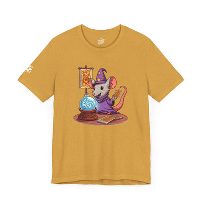 Chaotic Good Wizard Rat Short Sleeve Tee – Fortune Favors the Bold