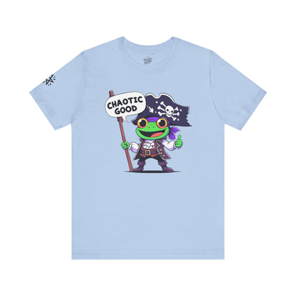 Chaotic Good Pirate Frog Short Sleeve Tee – Sail the Seas of Adventure