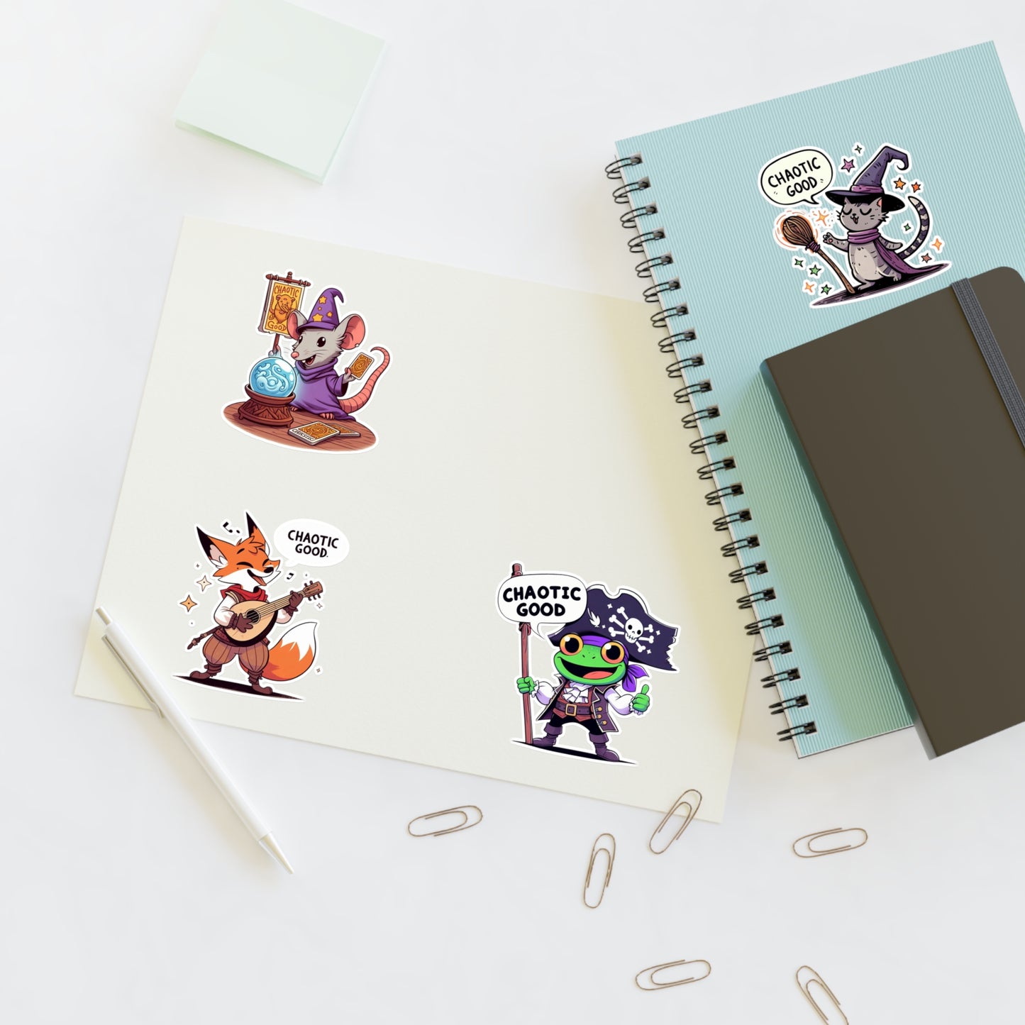 Chaotic Good Guild Sticker Sheet – Stickers for the Mischievous and Magical