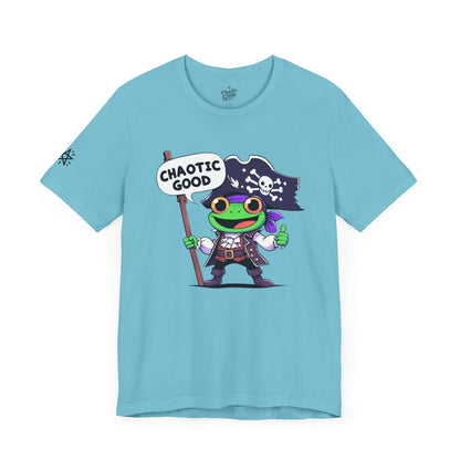 Chaotic Good Pirate Frog Short Sleeve Tee – Sail the Seas of Adventure