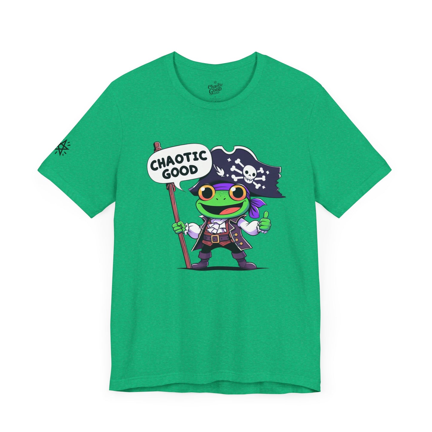 Chaotic Good Pirate Frog Short Sleeve Tee – Sail the Seas of Adventure