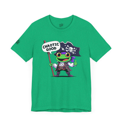 Chaotic Good Pirate Frog Short Sleeve Tee – Sail the Seas of Adventure