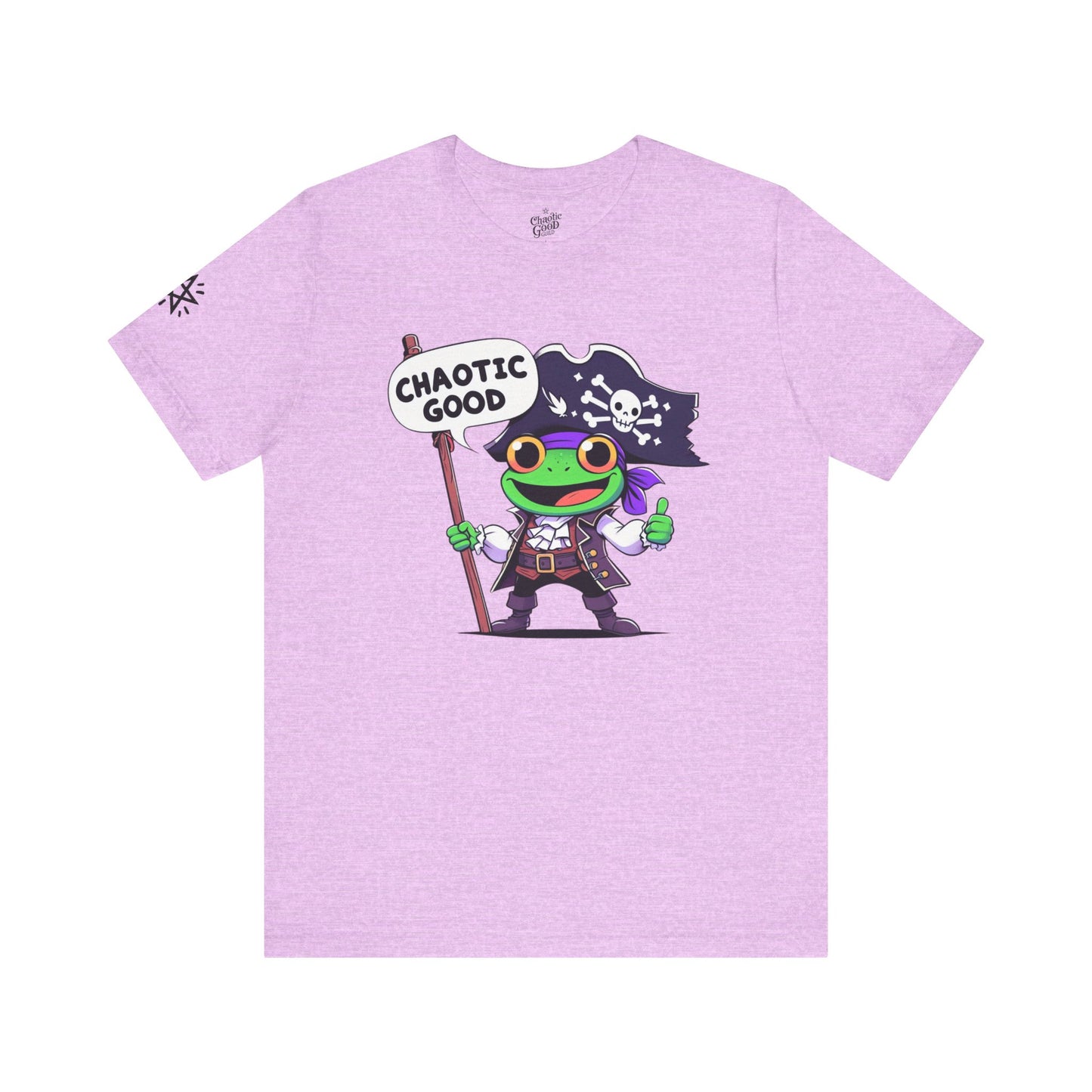 Chaotic Good Pirate Frog Short Sleeve Tee – Sail the Seas of Adventure