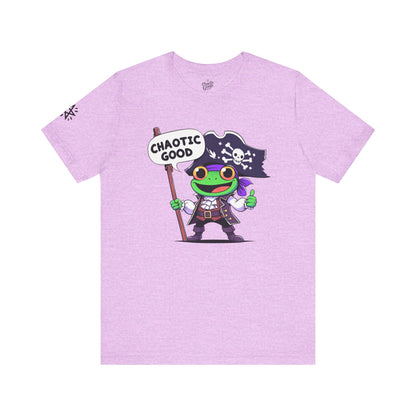 Chaotic Good Pirate Frog Short Sleeve Tee – Sail the Seas of Adventure