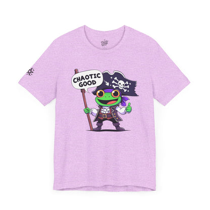 Chaotic Good Pirate Frog Short Sleeve Tee – Sail the Seas of Adventure