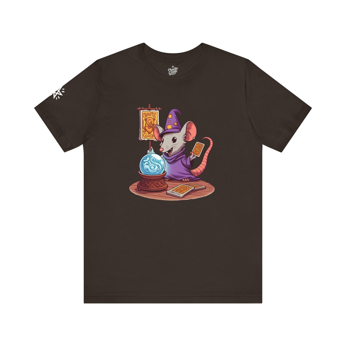 Chaotic Good Wizard Rat Short Sleeve Tee – Fortune Favors the Bold