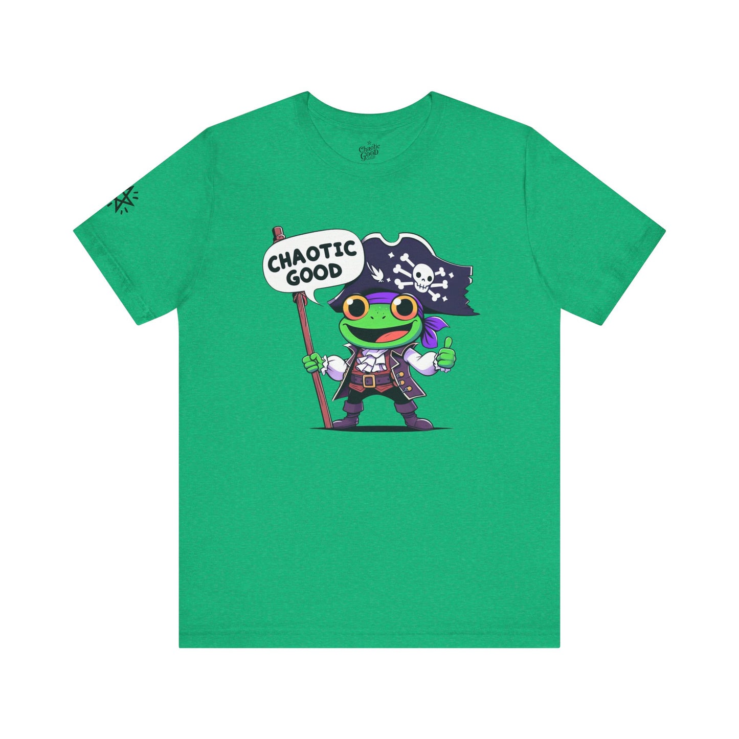 Chaotic Good Pirate Frog Short Sleeve Tee – Sail the Seas of Adventure