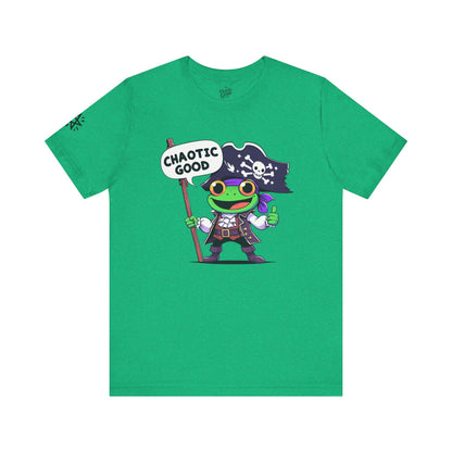 Chaotic Good Pirate Frog Short Sleeve Tee – Sail the Seas of Adventure