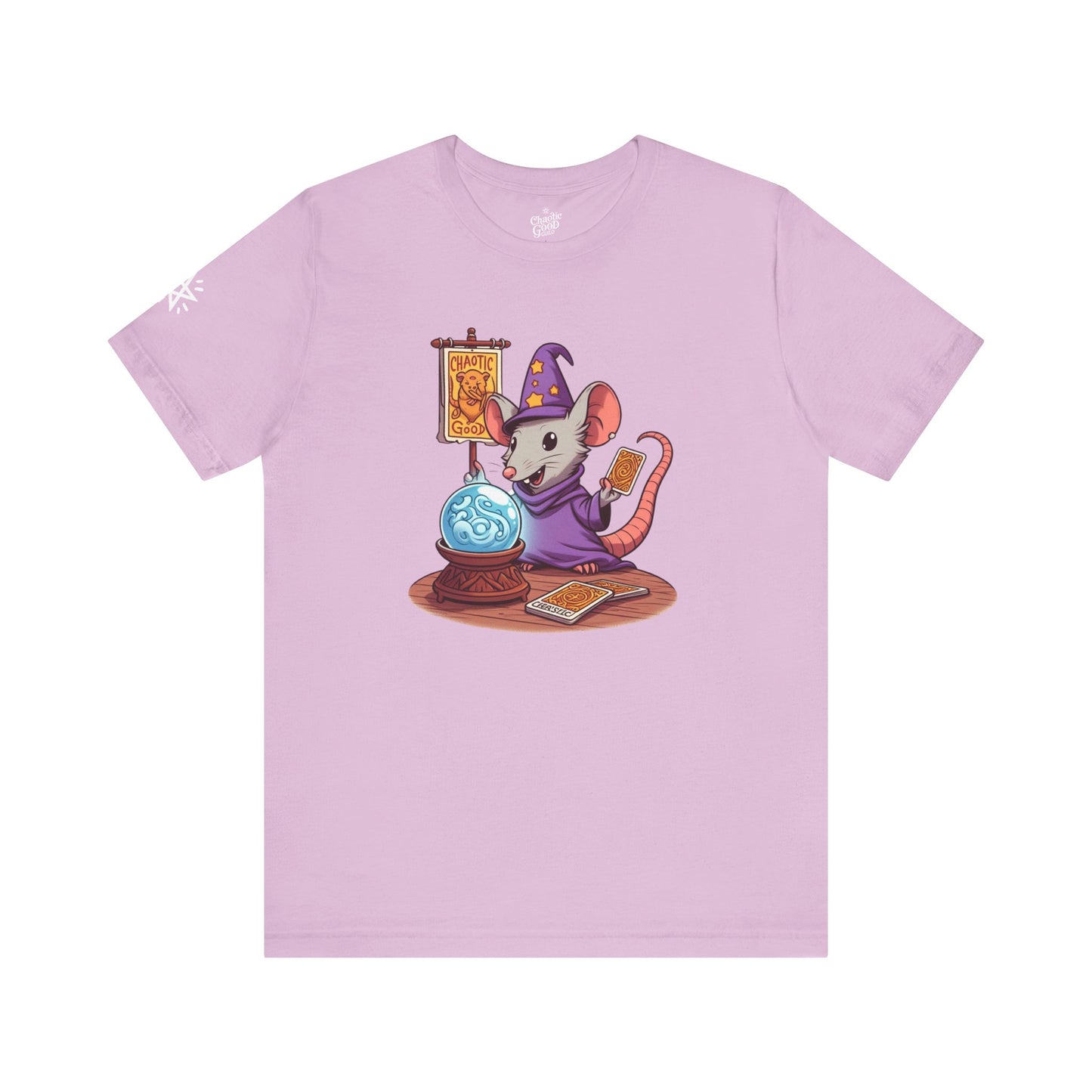Chaotic Good Wizard Rat Short Sleeve Tee – Fortune Favors the Bold