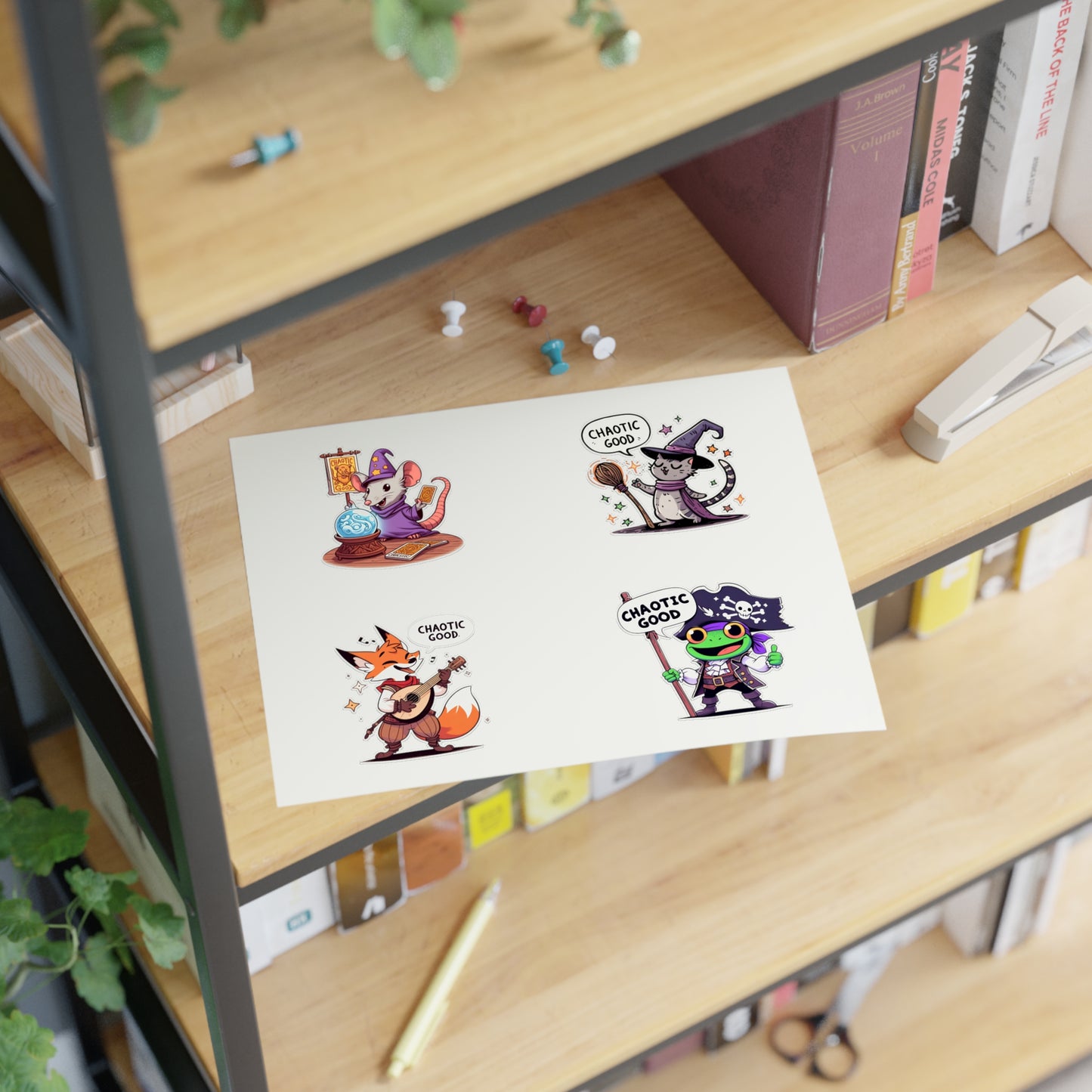 Chaotic Good Guild Sticker Sheet – Stickers for the Mischievous and Magical